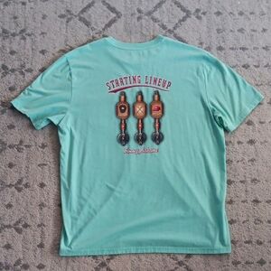 Tommy Bahama Graphic Tee Mint Green Men's Medium 60% Cotton 40% Polyester